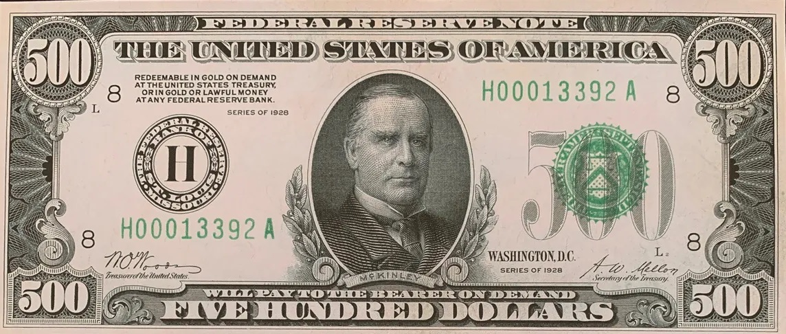 1928 $500 Bill